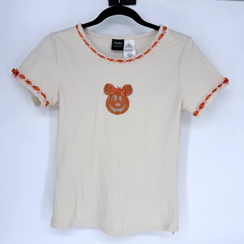 Disney Parks Her Universe Minnie Mouse Jack O Lantern Halloween Tee Womens M